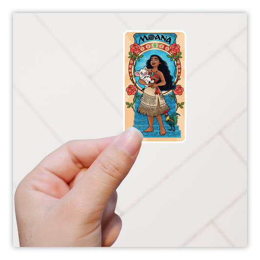 Disney Princess Art Nouveau Moana Die Cut Sticker (5081)