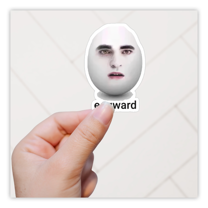 Eggward Twilight Edward Egg Meme Die Cut Sticker (5096)