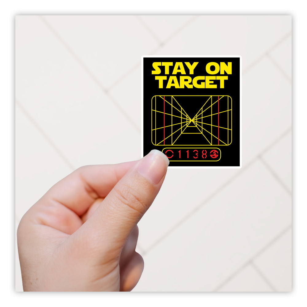 Star Wars Stay On Target Die Cut Sticker (5098)