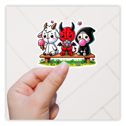 Cute Evil on Vacation Die Cut-plakker (5105)