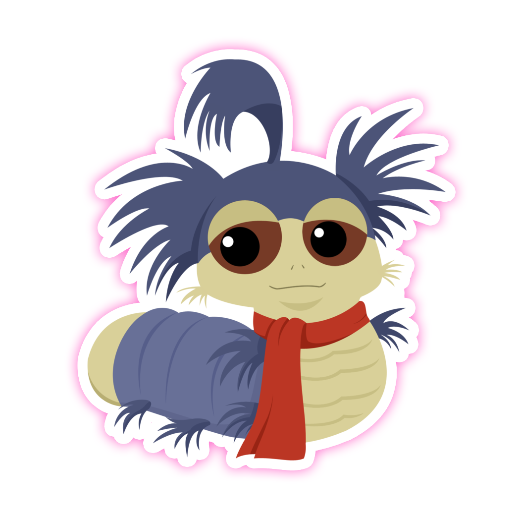 Jim Henson se Labyrinth Worm Die Cut Sticker (512)