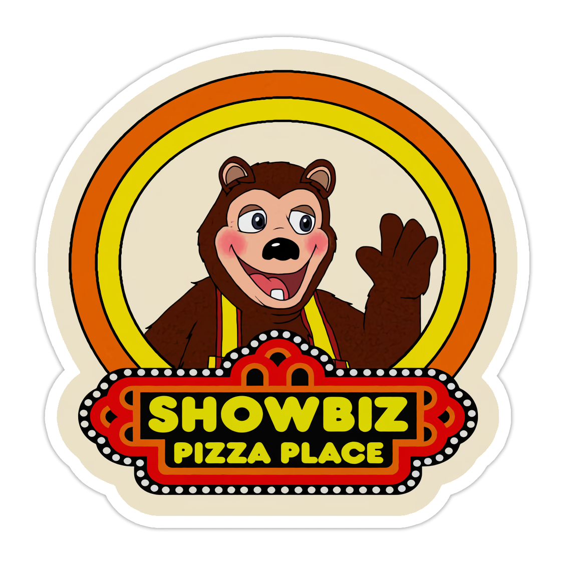 Showbiz Pizza Place Die Cut Sticker (5136)