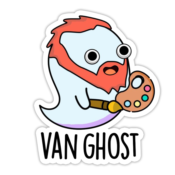 Van Ghost Die Cut Sticker (5140)