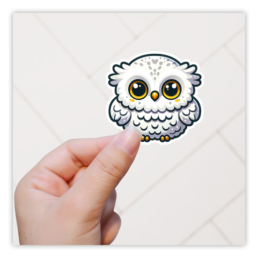 White Snowy Owl Die Cut Sticker (5146)