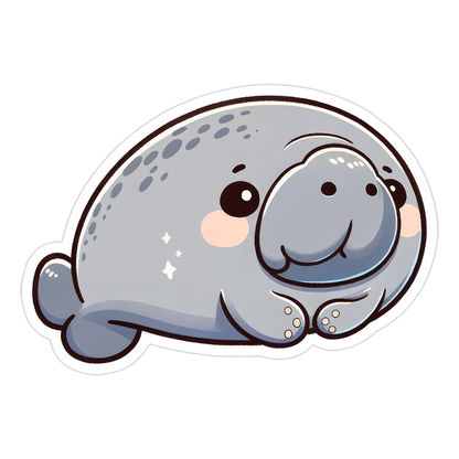 Manatee Sea Cow Die Cut Sticker (5149)