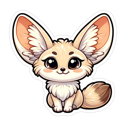 Fennec Fox Die Cut Sticker (5151)