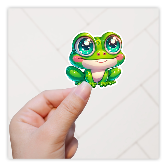 Green Frog Die Cut Sticker (5152)