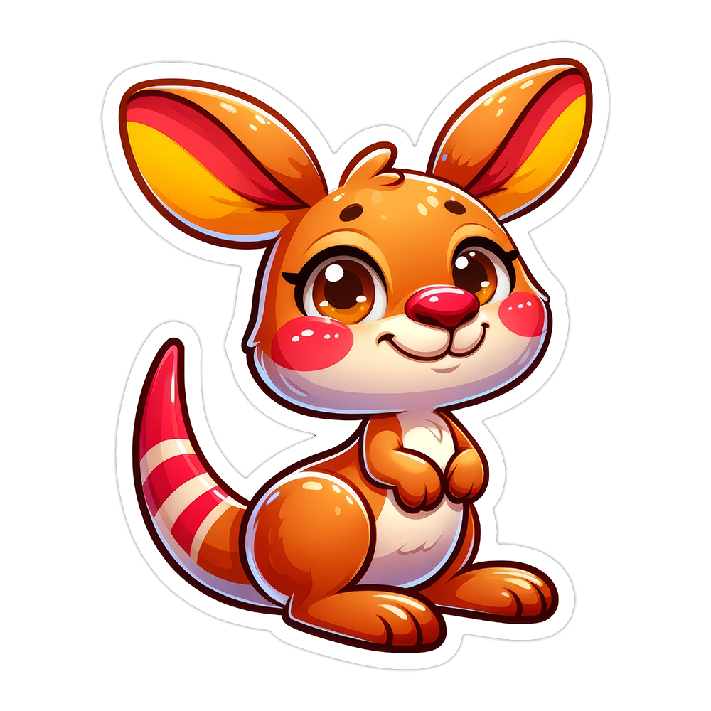 Kangaroo Die Cut Sticker (5154)