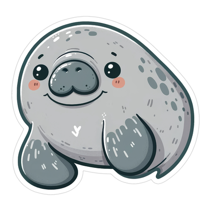 Manatee Sea Cow Die Cut Sticker (5156)