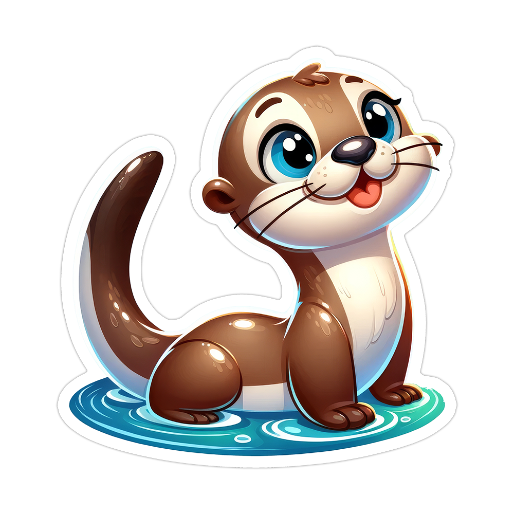 Sea Otter Die Cut Sticker (5159)