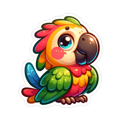 Parrot Die Cut Sticker (5160)