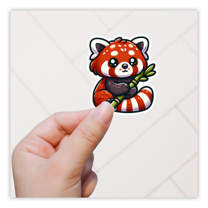 Red Panda Die Cut Sticker (5162)