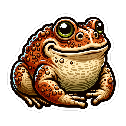 Brown Toad Die Cut Sticker (5166)