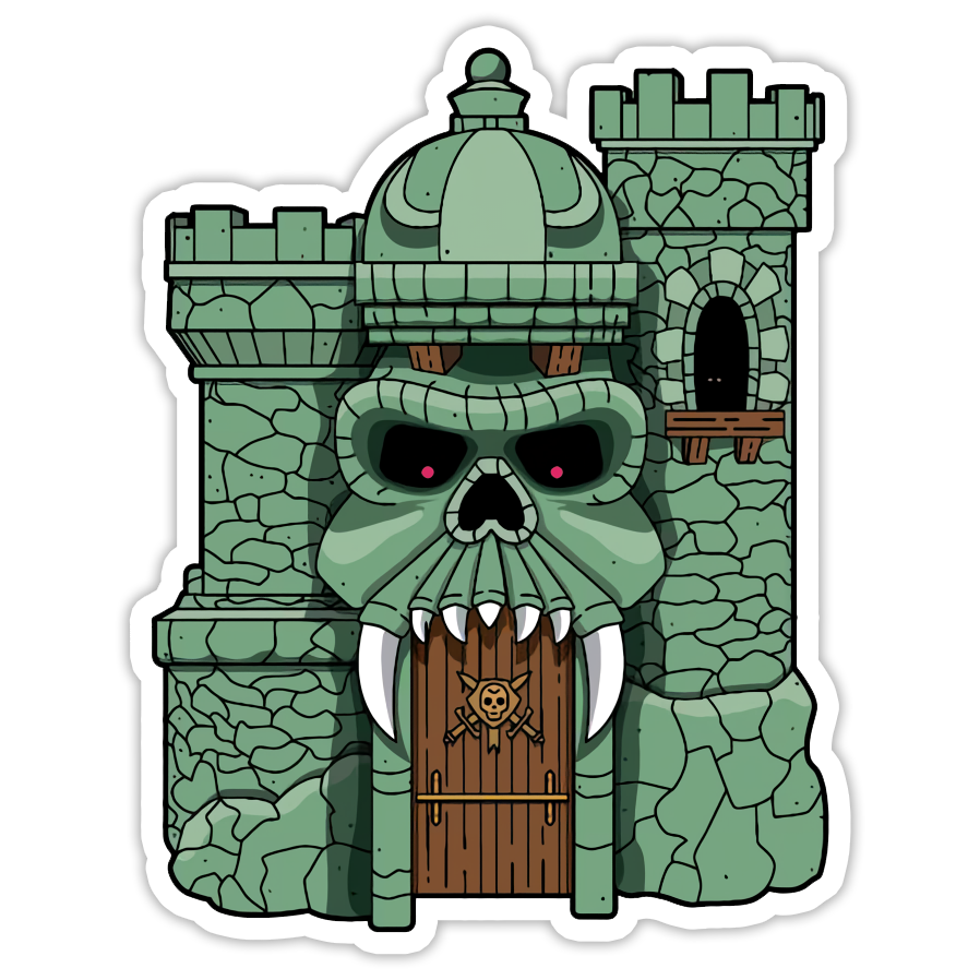 He-Man Castle Grayskull Die Cut Sticker (5173)