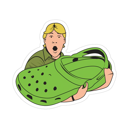 Steve Irwin Croc Die Cut Sticker (5192)