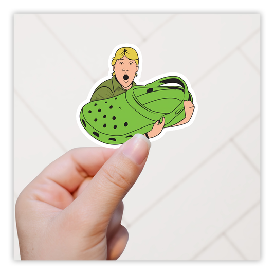 Steve Irwin Croc Die Cut Sticker (5192)