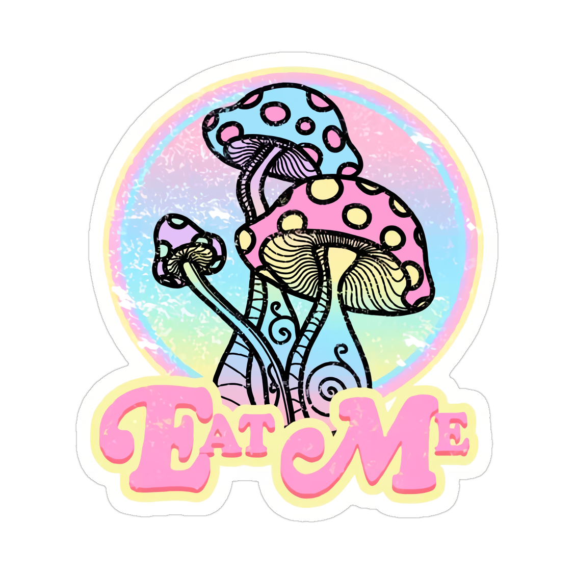 Eet My Mushrooms Die Cut-plakker (5211)