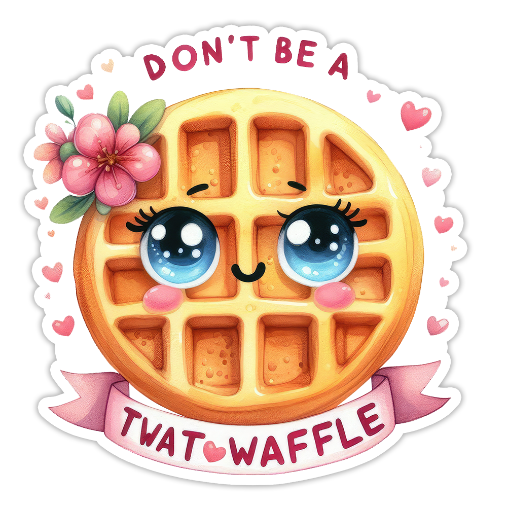 Don't Be A Twat Waffle Die Cut Sticker (5222)