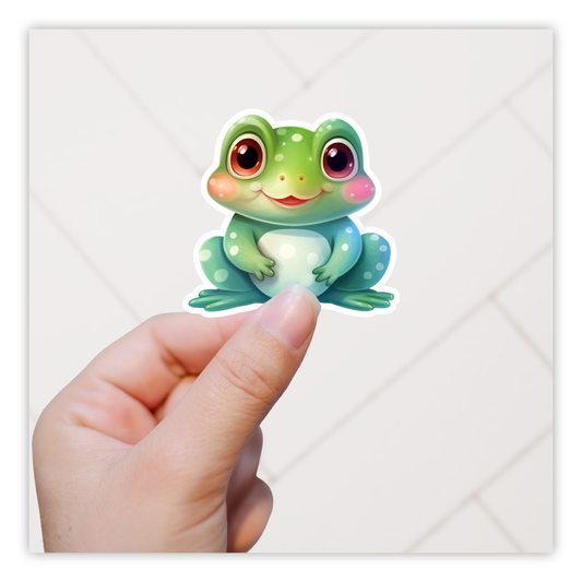 Green Frog Die Cut Sticker (5224)