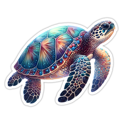 Sea Turtle Die Cut Sticker (5225)
