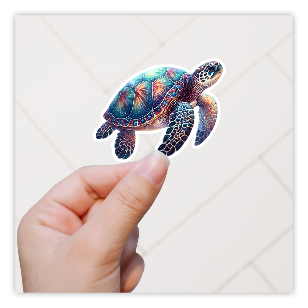 Sea Turtle Die Cut Sticker (5225)