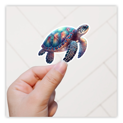 Sea Turtle Die Cut Sticker (5225)
