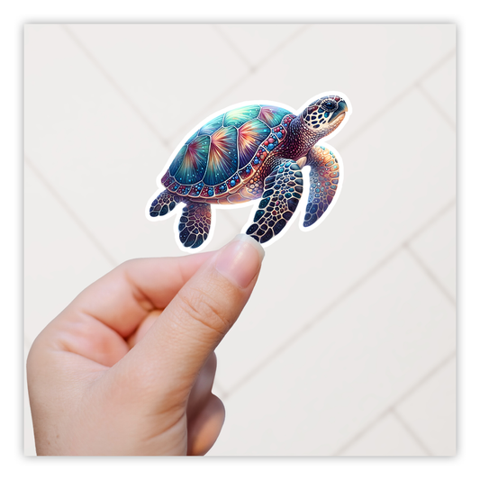 Sea Turtle Die Cut Sticker (5225)