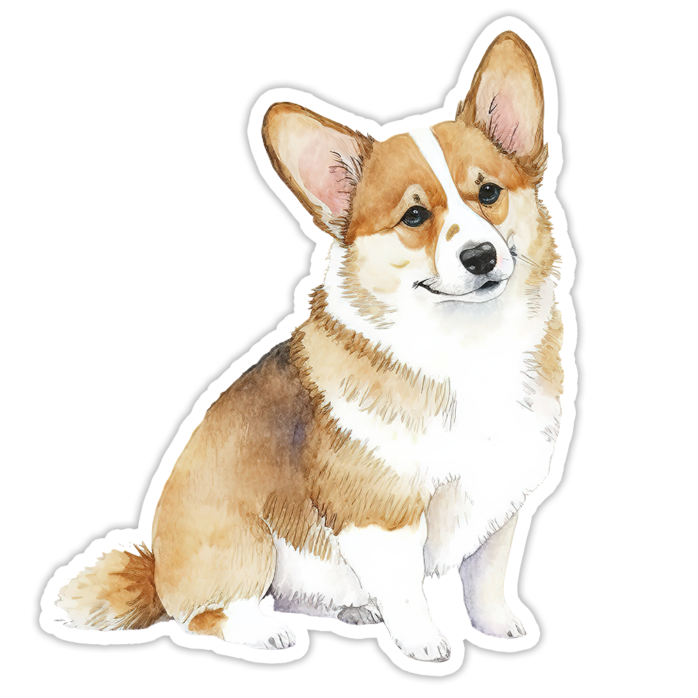 Corgi Dog Die Cut Sticker (5226)