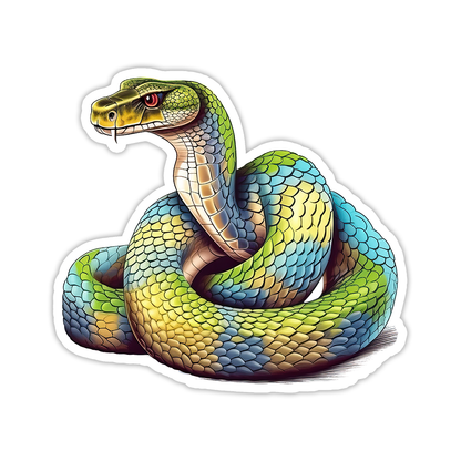 Boa Constrictor Python Snake Die Cut Sticker (5230)