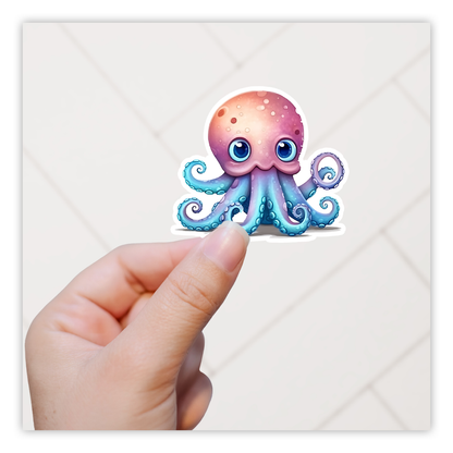 Kawaii Octopus Die Cut Sticker (5234)