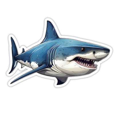 Great White Shark Die Cut Sticker (5237)