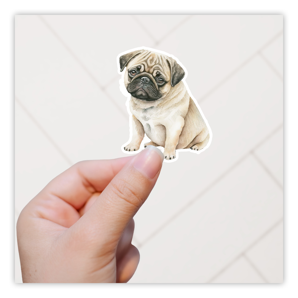 Pug Die Cut Sticker (5242)