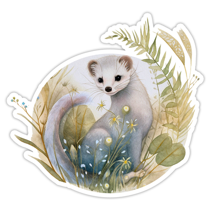 Ermine Stoat Weasel Die Cut Sticker (5247)
