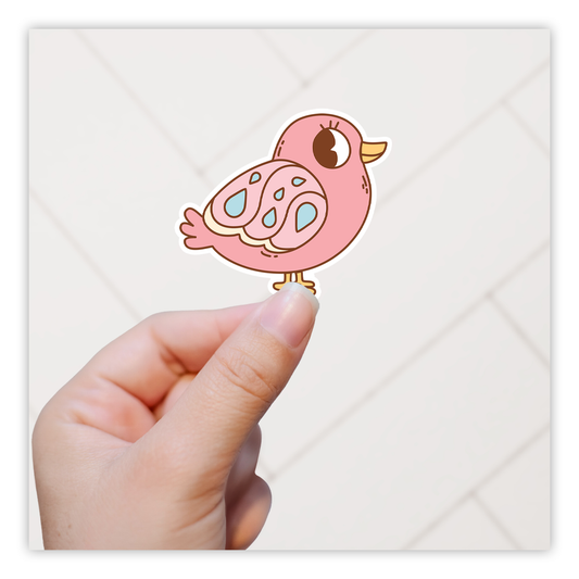 Y2K Pink Bird Die Cut Sticker (5253)