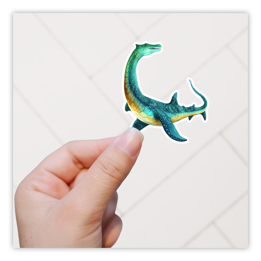 Elasmosaurus Dinosaur Die Cut Sticker (5258)