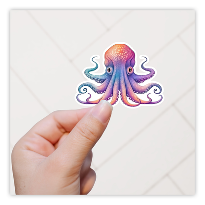 Colorful Octopus Die Cut Sticker (5259)