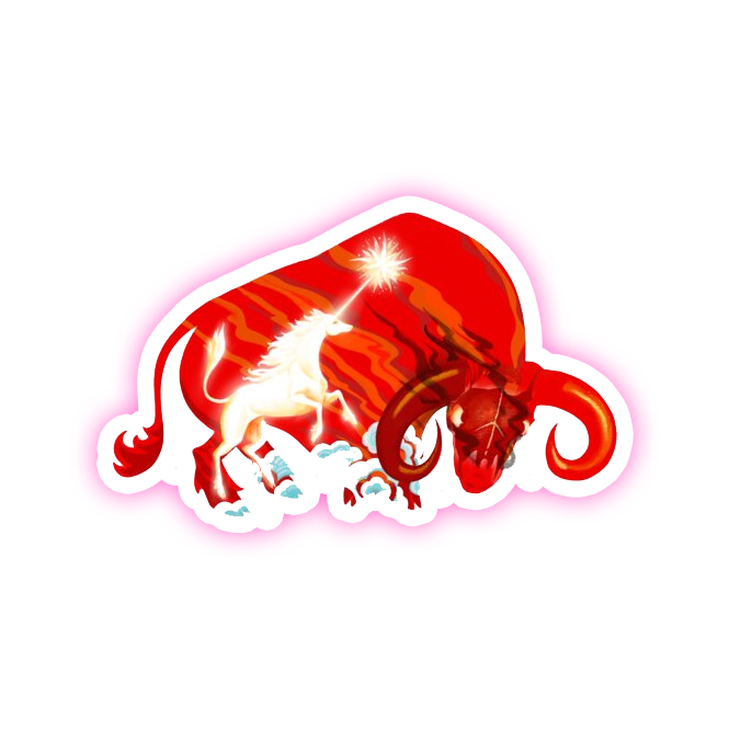 The Last Unicorn Red Bull Die Cut Sticker (526)