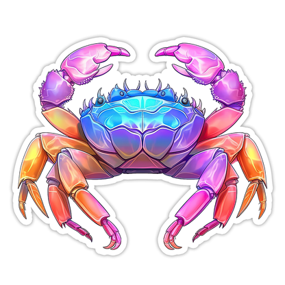 Rainbow Crab Die Cut Sticker (5260)