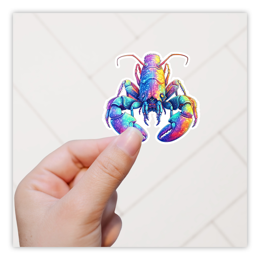 Rainbow Lobster Die Cut Sticker (5261)