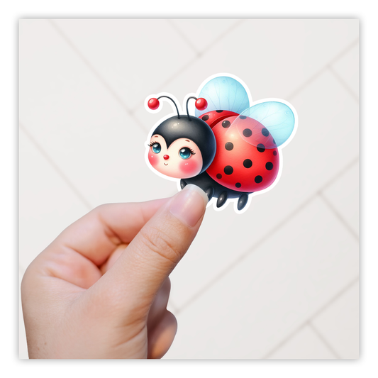 Cute Ladybug Die Cut Sticker (5265)