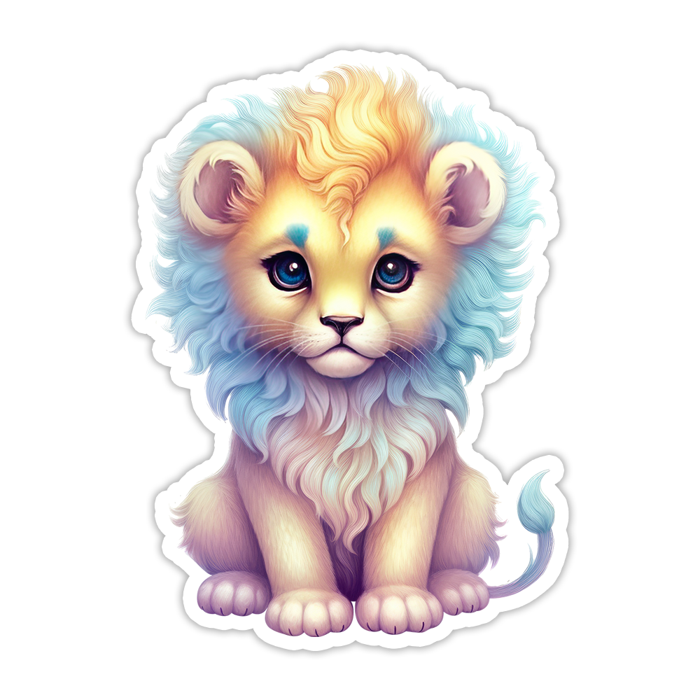 Cute Lion Die Cut Sticker (5266)