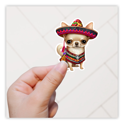 Mexican Chihuahua Die Cut Sticker (5267)