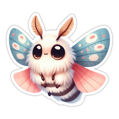 Kawaii Moth Die Cut-plakker (5268)