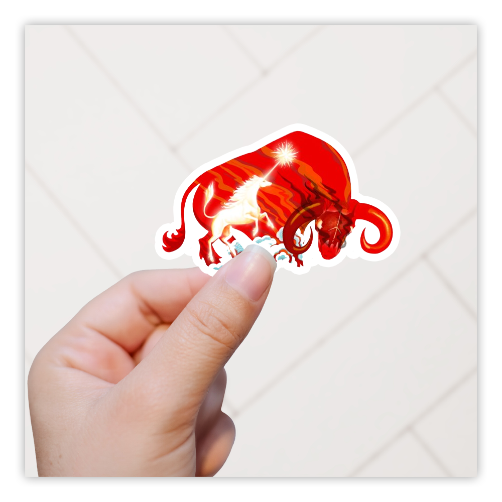 The Last Unicorn Red Bull Die Cut Sticker (526)