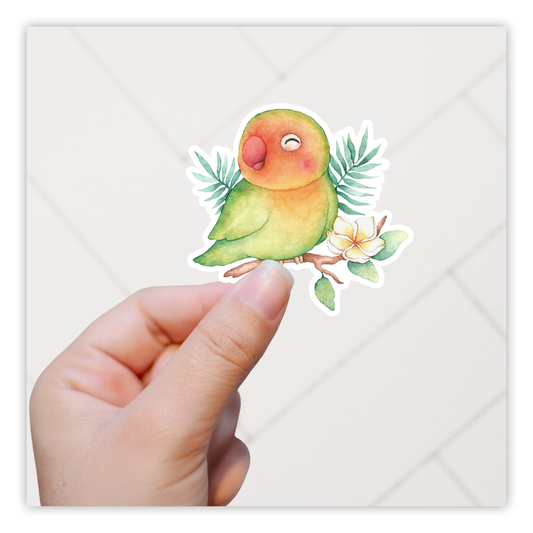 Watercolor Lovebird Die Cut Sticker (5270)