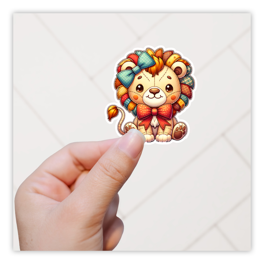 Patchwork Lion Die Cut Sticker (5271)