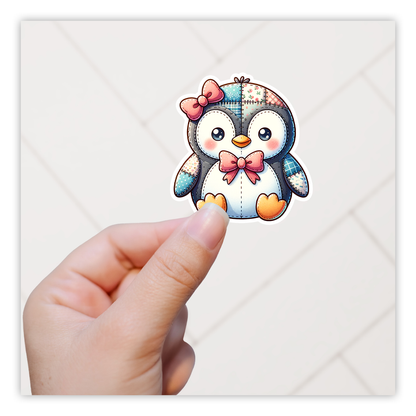 Patchwork Penguin Die Cut Sticker (5275)