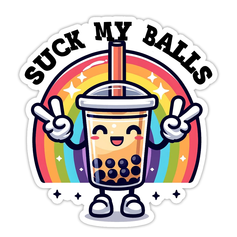 Suck My Balls Boba Die Cut-plakker (5288)