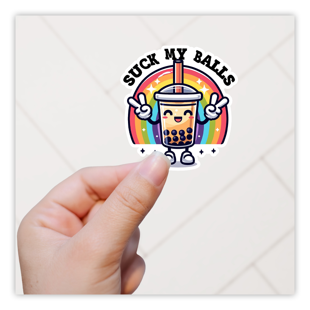 Suck My Balls Boba Die Cut-plakker (5288)