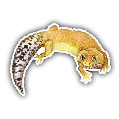 Leopard Tail Gecko Die Cut Sticker (529)